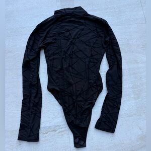 Forever21 Black Geometric Bodysuit